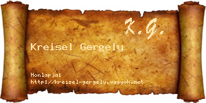 Kreisel Gergely névjegykártya